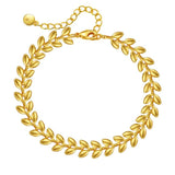 Wheat Ear Leaves Chain Bracelet for Women