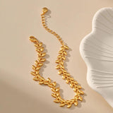 Wheat Ear Leaves Chain Bracelet for Women