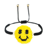 Go2boho Happy Face Smiley Charm Bracelet Yellow