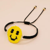 Go2boho Happy Face Smiley Charm Bracelet Yellow