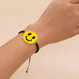 Go2boho Happy Face Smiley Charm Bracelet Yellow