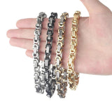 Byzantine Stainless Steel Bracelet Heavy Strong Silver Link Chain Bracelets