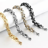 Byzantine Stainless Steel Bracelet Heavy Strong Silver Link Chain Bracelets