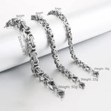Byzantine Stainless Steel Bracelet Heavy Strong Silver Link Chain Bracelets