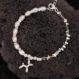 Vintage Punk Dog Pendant Pearl Bracelet Geometric Jewelry
