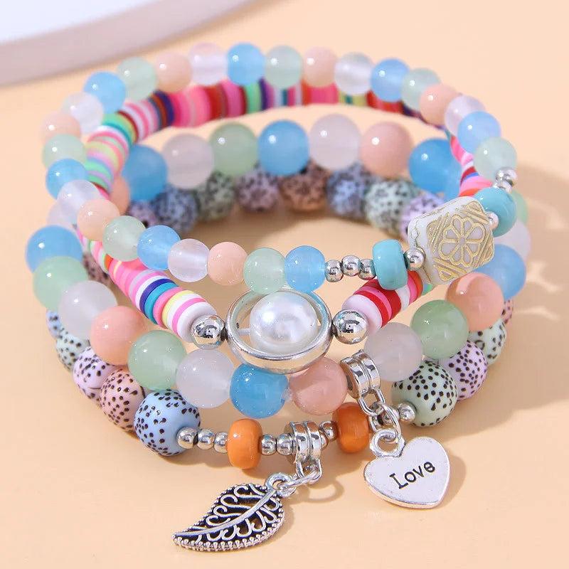 Bohemia Elastic Bracelets Set For Women