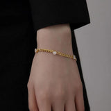 316L Stainless Steel Zircon Women's Chain Bracelet