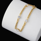 316L Stainless Steel Zircon Women's Chain Bracelet