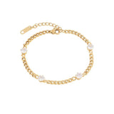316L Stainless Steel Zircon Women's Chain Bracelet