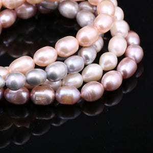 Pink Purple Rice Pearl Bracelet 7-8mm