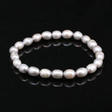 Pink Purple Rice Pearl Bracelet 7-8mm