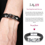 Love You Forever Leather Knot Bracelet