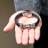 Love You Forever Leather Knot Bracelet