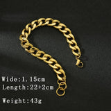 Atoztide Punk 11.5mm Chain Bracelet Stainless Steel