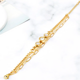 316L Stainless Steel Zircon Seashell Charm Chain Bracelet
