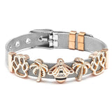 Stainless Mesh Bracelet with Unicorn Beads Charm