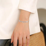 High Zircon Five Hearts Bolo Bracelet for Women Girls