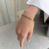 Stainless Steel Link Chain Bracelet Women Girl Men Hiphop/Rock