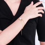Baroque Pearl Bracelets Multilayer Bracelets Stainless Steel Chain