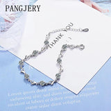 LOVE Heart Sparkling Zircon Bracelet Sweet Adjustable Anniversary Jewelry
