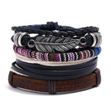 Vintage Multilayer Cross Gigantic Evil Eye Bracelet Men