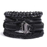 Vintage Multilayer Cross Gigantic Evil Eye Bracelet Men