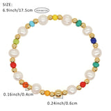 Colorful Beaded Bracelet Fresh Water Pearl Seed Beads & 18K Plated