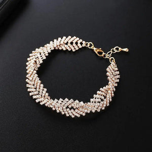 Multi-Layer Bridal Rhinestone Bracelet for Women Wedding Bangle