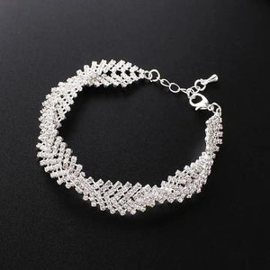 Multi-Layer Bridal Rhinestone Bracelet for Women Wedding Bangle
