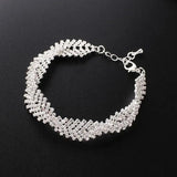 Multi-Layer Bridal Rhinestone Bracelet for Women Wedding Bangle