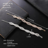 Multi-Layer Bridal Rhinestone Bracelet for Women Wedding Bangle
