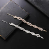 Multi-Layer Bridal Rhinestone Bracelet for Women Wedding Bangle