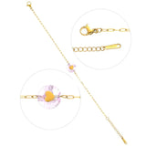 Stainless Steel Stone Pentagram Cross Bracelet for Women