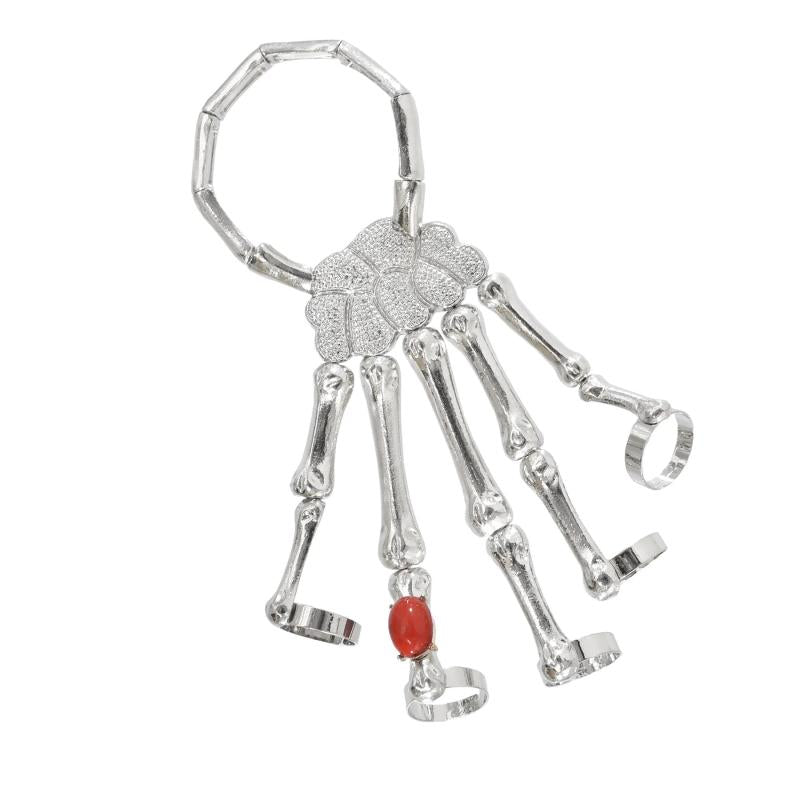 Gothic Punk Hand Skull Skeleton Bracelet Bangle Halloween Accessories