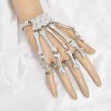Gothic Punk Hand Skull Skeleton Bracelet Bangle Halloween Accessories