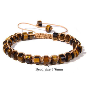 Natural Stone Boho Wrap Bracelet Bangle Jaspers Charm Jewelry