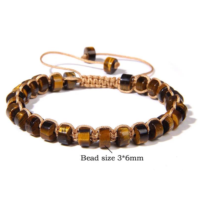 Natural Stone Boho Wrap Bracelet Bangle Jaspers Charm Jewelry
