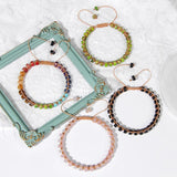 Natural Stone Boho Wrap Bracelet Bangle Jaspers Charm Jewelry