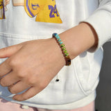 Natural Stone Boho Wrap Bracelet Bangle Jaspers Charm Jewelry