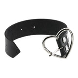 Leather Heart Bracelet Goth Cuff Gothic Rivet Buckle Wristband