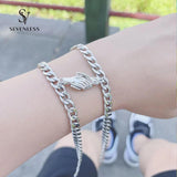 2pcs/set Handshake Magnet Couple Bracelet Friendship Charm Jewelry