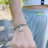 2pcs/set Handshake Magnet Couple Bracelet Friendship Charm Jewelry