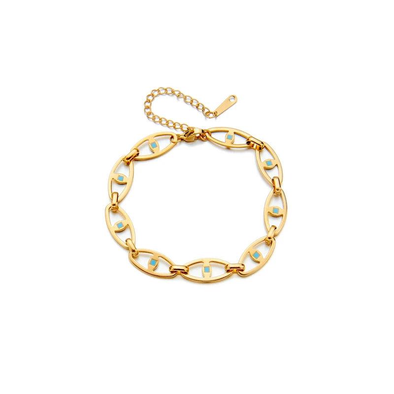 Stainless Steel Oval Chain Bracelet for Women