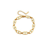 Stainless Steel Oval Chain Bracelet for Women