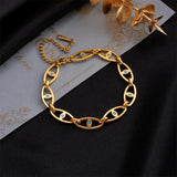 Stainless Steel Oval Chain Bracelet for Women