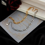 Stainless Steel Oval Chain Bracelet for Women