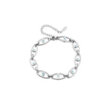 Stainless Steel Oval Chain Bracelet for Women