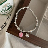Colorful Smiley Face Beaded Pearl Bracelet Women Elastic Rope Girls Party
