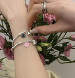 Colorful Smiley Face Beaded Pearl Bracelet Women Elastic Rope Girls Party