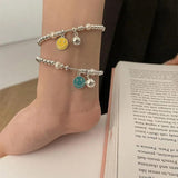 Colorful Smiley Face Beaded Pearl Bracelet Women Elastic Rope Girls Party